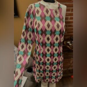 . Zara sizes L Multicolor Geometric Dress